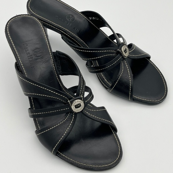 Cole Hann Brooke Slide Black Sandal with 2.5 Heel; Size 6B; EUC - Picture 1 of 9